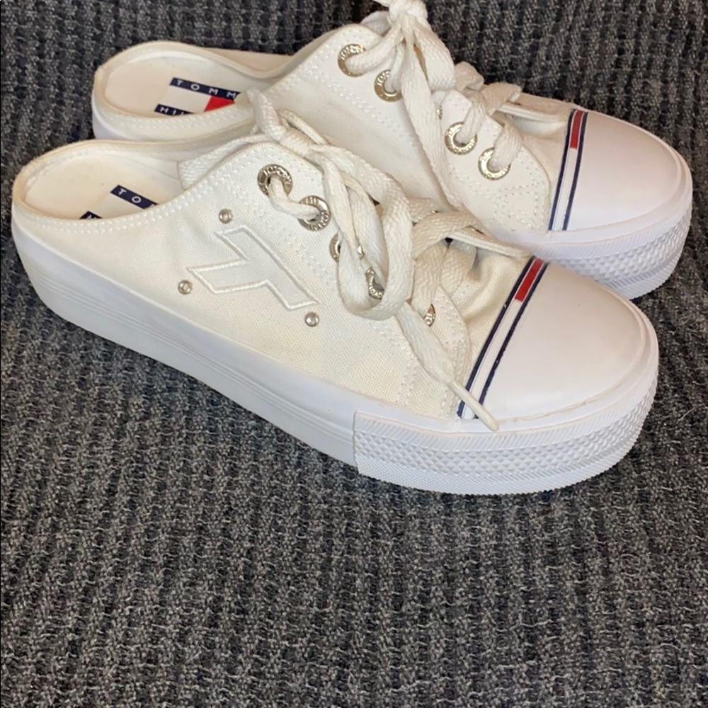 Tommy Hilfiger tennis shoe slides
